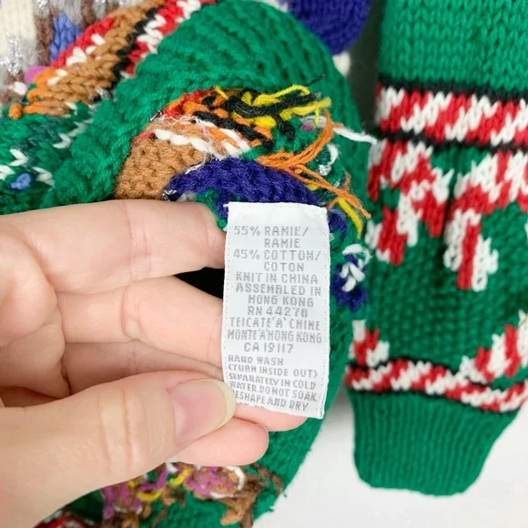 Vintage Marisa Christina 1993 Christmas Novelty Cardigan Sweater - Picture 9 of 12